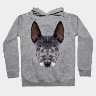 Low Poly Dog Bull Terrier Pet Dogs Art Hoodie